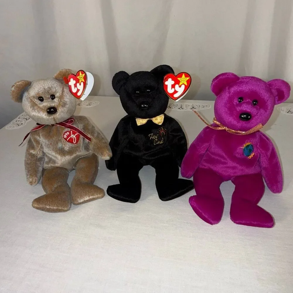 Ty Beanie Babies Lot The End Millennium “Millenium” Error Tag & Signature 1999 B